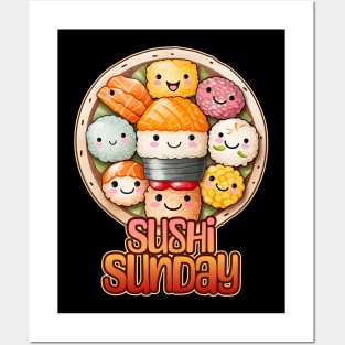 Sushi Sunday Foodie Design Posters and Art